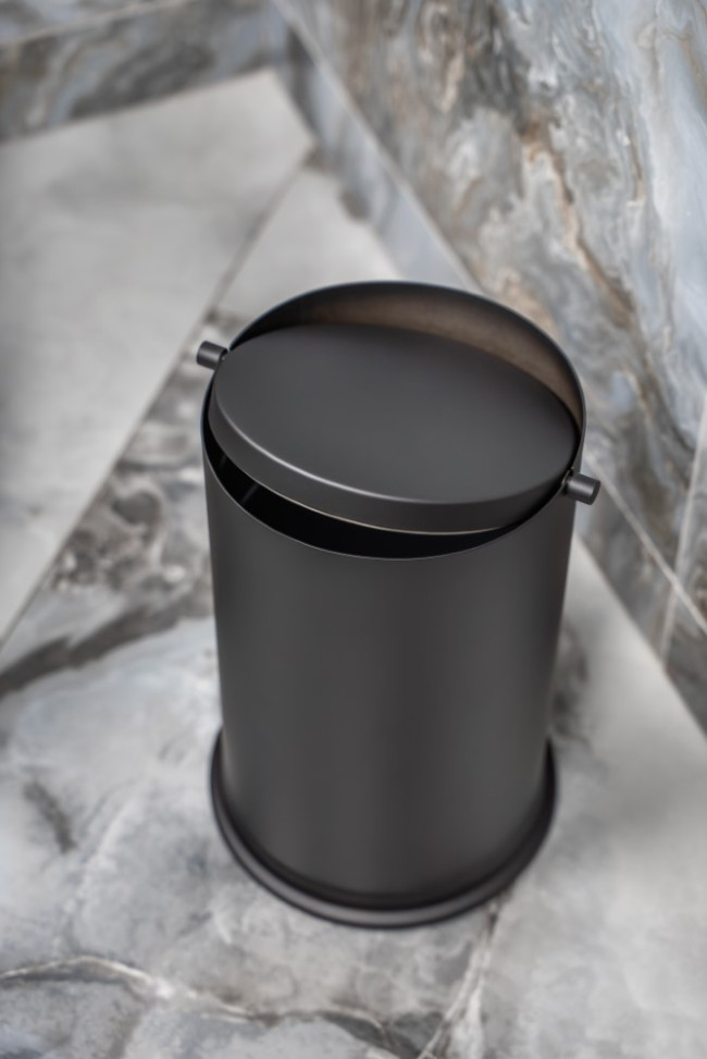 Ведро для мусора с вращающейся крышкой Black