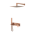 Смеситель встроенный + верхний + ручной душ Qubic с изливом
