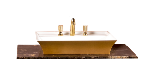 Столешница мрамор 101см Emperador Dark см под LV-6 чашу