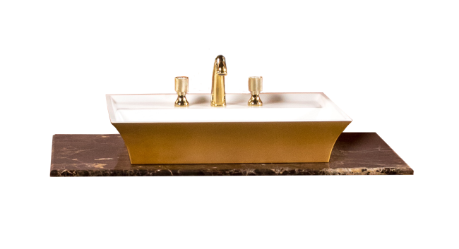 Столешница мрамор 101см Emperador Dark см под LV-6 чашу