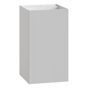 Раковина напольная рифленая Cube Corian 480*480*850 Matt White Раковина напольная рифленая Cube Corian 480*480*850 Matt White