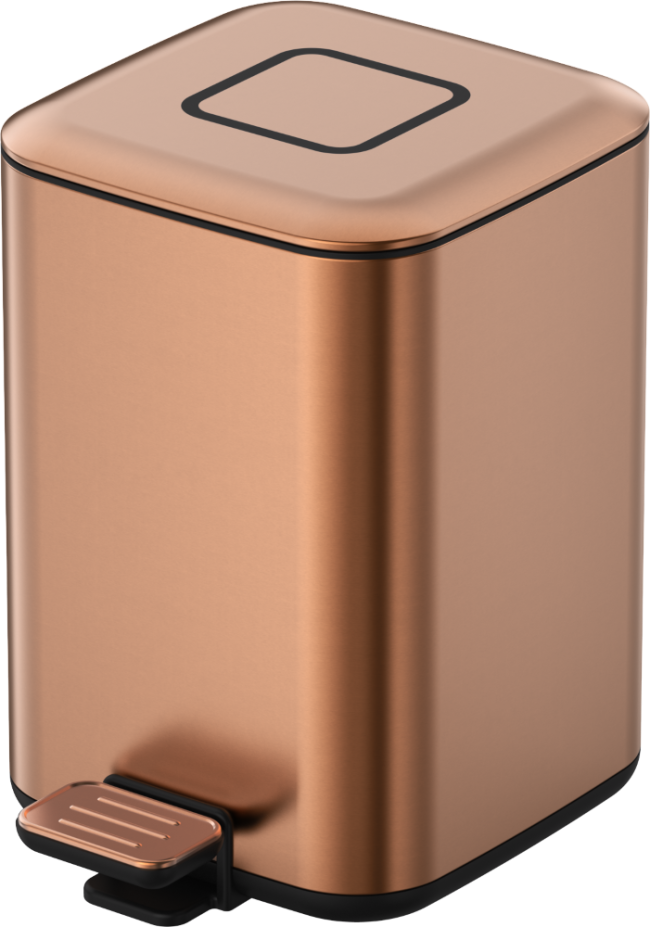 Ведро квадратное Brushed Bronze