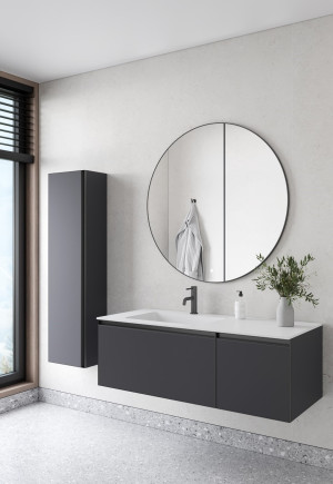 Комплект QUATRO M2-120 тумба+раковина моноблок WHITE