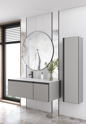 Комплект QUATRO M2-120 тумба LUNA с подсв.+раковина моноблок WHITE