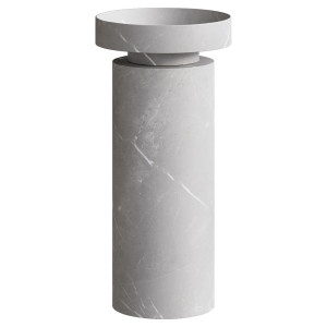 Раковина накладная SOLE Corian 400*130 Amani Grigio + Пьедестал для раковины Corian 300*720 Grey Раковина накладная SOLE Corian 400*130 Amani Grigio + Пьедестал для раковины Corian 300*720 Grey