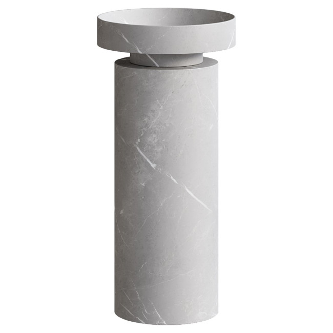 Раковина накладная SOLE Corian 400*130 Amani Grigio + Пьедестал для раковины Corian 300*720 Grey Раковина накладная SOLE Corian 400*130 Amani Grigio + Пьедестал для раковины Corian 300*720 Grey