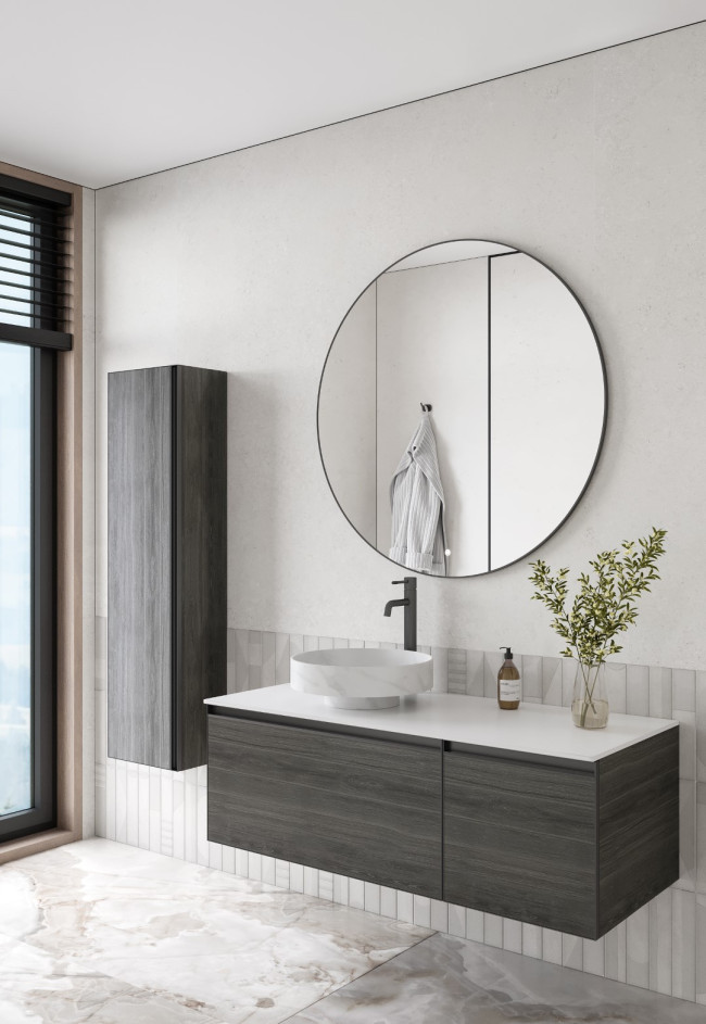 Комплект QUATRO M2-120 тумба+раковина чаша Calacatta