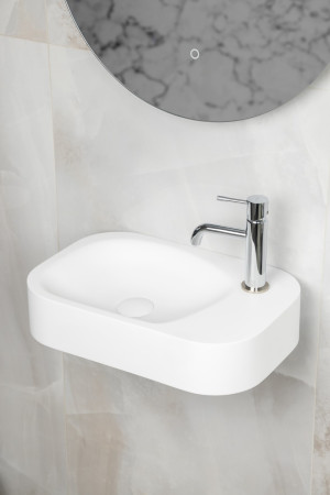 Раковина накладная COLIBRI Corian 480*320*100 Matt White