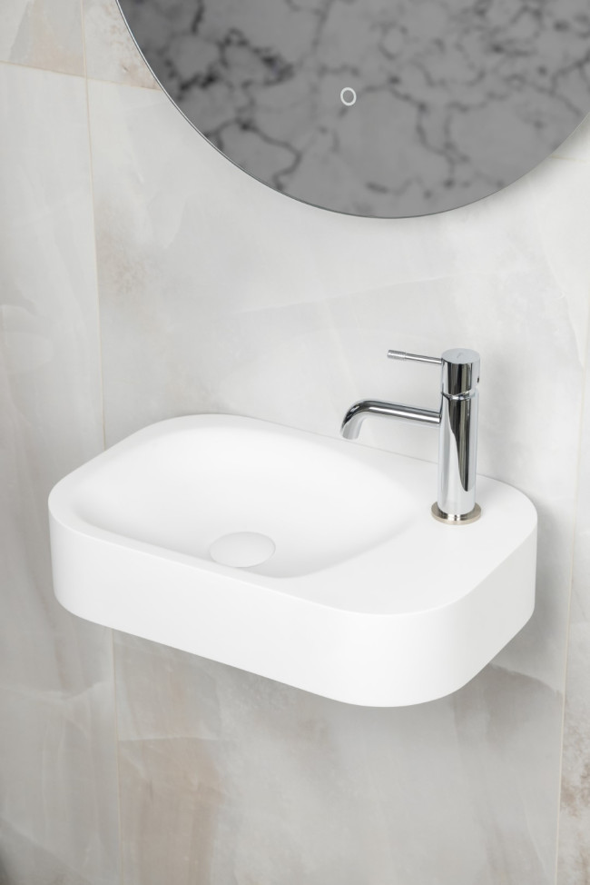 Раковина накладная COLIBRI Corian 480*320*100 Matt White Раковина накладная COLIBRI Corian 480*320*100 Matt White