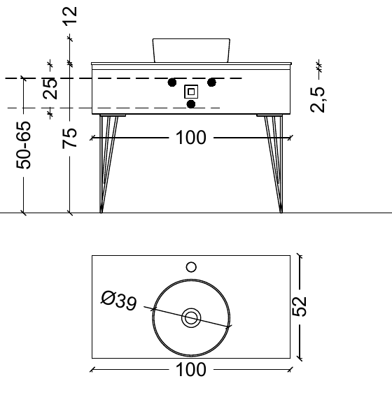 Консоль LUCIDO 100 см Светлое золото 304801