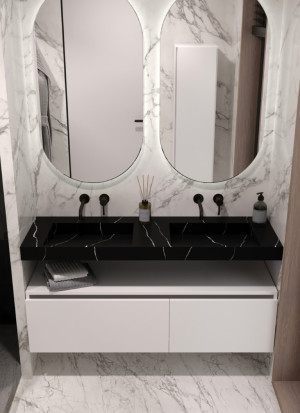 Столешница моноблок FLAT NERO MARQUINA (1410*452*80) Столешница моноблок FLAT NERO MARQUINA (1410*452*80)