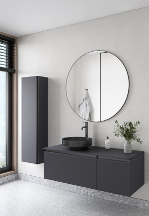 Комплект QUATRO M2-120 тумба+раковина чаша Nero Marquina