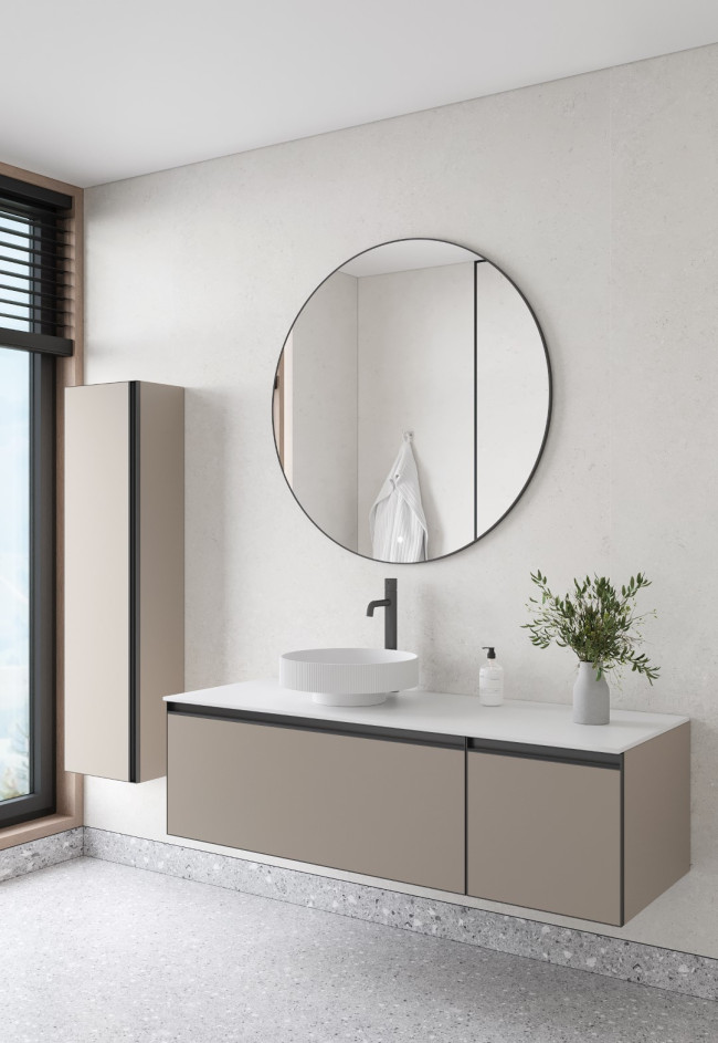 Комплект QUATRO M2-140 тумба+раковина чаша Matte white