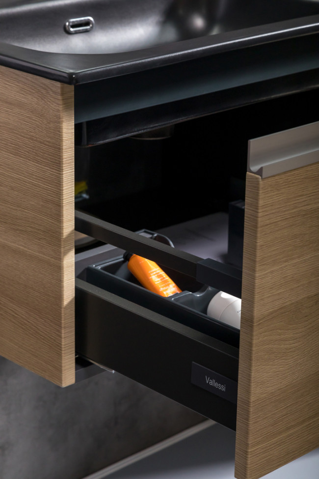 Тумба без раковины Vallessi 60*46см LIGHT OAK, 1 полка