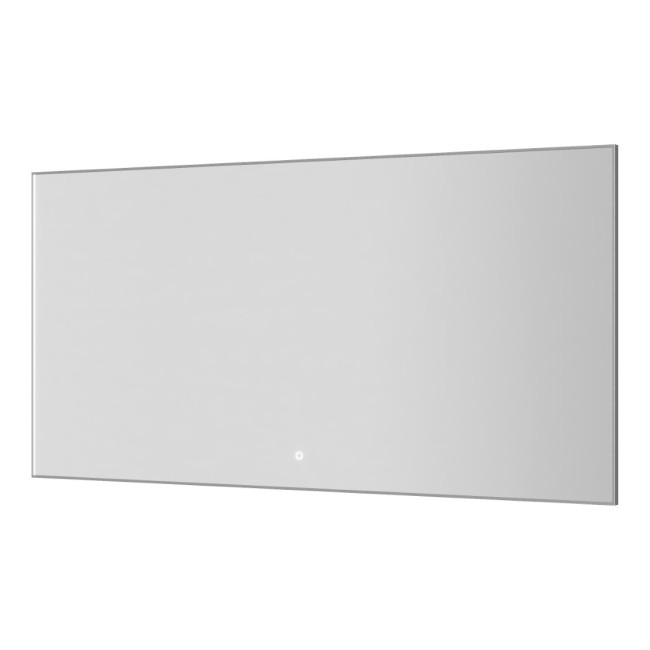 Прямоугольное зеркало , мет. рама, подсв., сенсор, антизапотевание, 140*70 CHROME