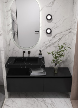 Столешница моноблок FLAT NERO MARQUINA (810*452*80) Столешница моноблок FLAT NERO MARQUINA (810*452*80)