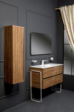 Тумба без раковины Vallessi 80*46cm ZEBRANO 2 полки