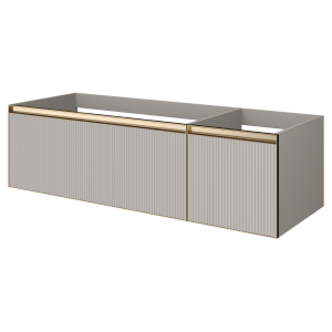 QUATRO 2 140см (100+40) тумба рифл CASHMERE FUGA профиль MATT GOLD