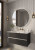 Тумба без раковины Vallessi 100*46cm АНТРАЦИТ глянец 2 полки,