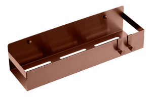 Полка подвесная + 2 крючка BRUSHED BRONZE