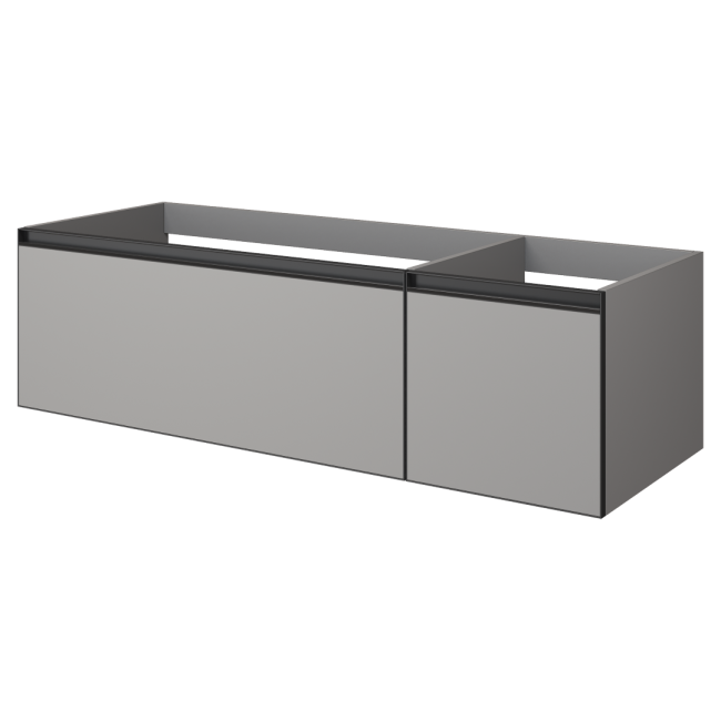 QUATRO 2 140см (100+40) тумба LUNA профиль ANTHRACITE c подсветкой