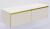 QUATRO 2 140см (70+70) тумба CASHMERE профиль MATT GOLD + внутр. подсв.