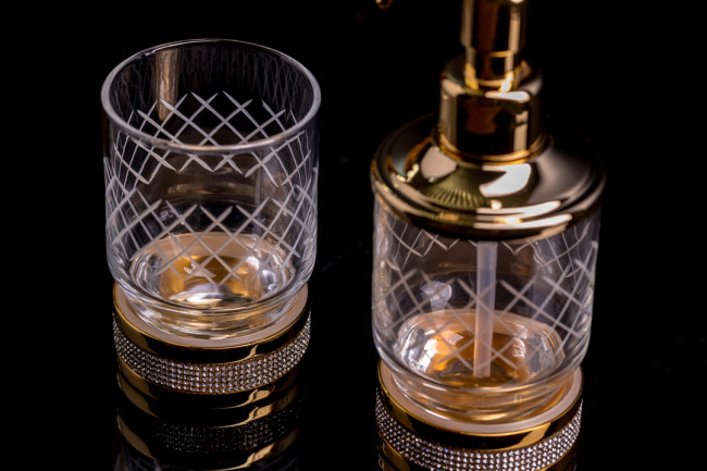 Настольный диспенсер ROYALE CRISTAL BLACK ХРОМ