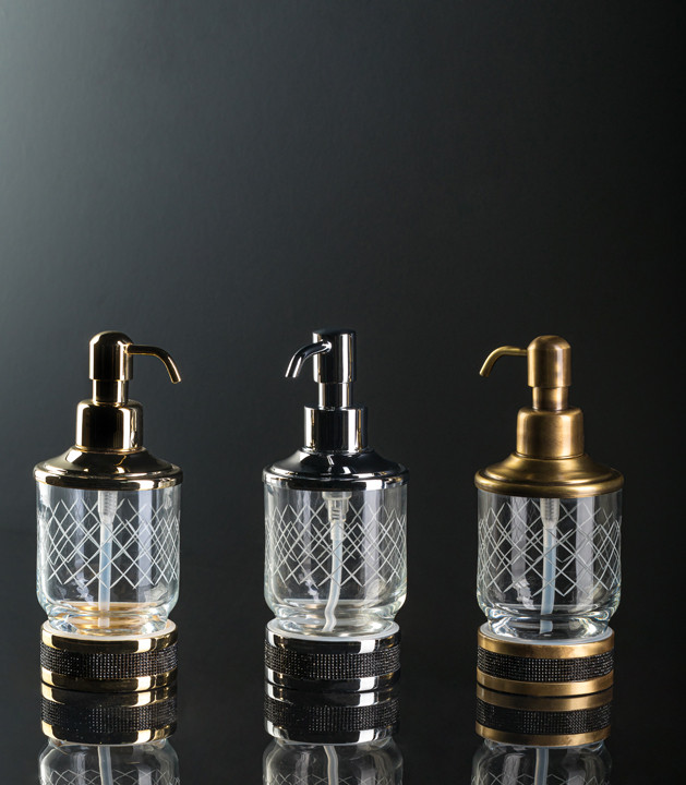 Настольный диспенсер ROYALE CRISTAL BLACK GOLD