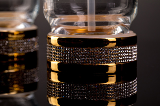 Настольный диспенсер ROYALE CRISTAL BLACK GOLD