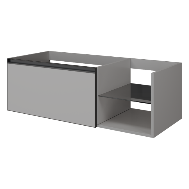 QUATRO 6 120см (80+40) тумба LUNA профиль ANTHRACITE
