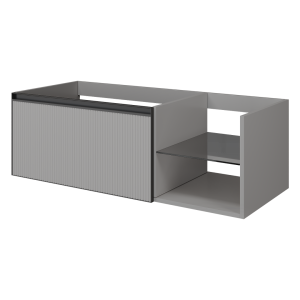 QUATRO 6 120см (80+40) тумба рифл LUNA FUGA профиль ANTHRACITE